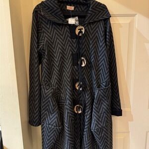 Tulip‎ clothing company, bohemian long sweater, jacket, size medium